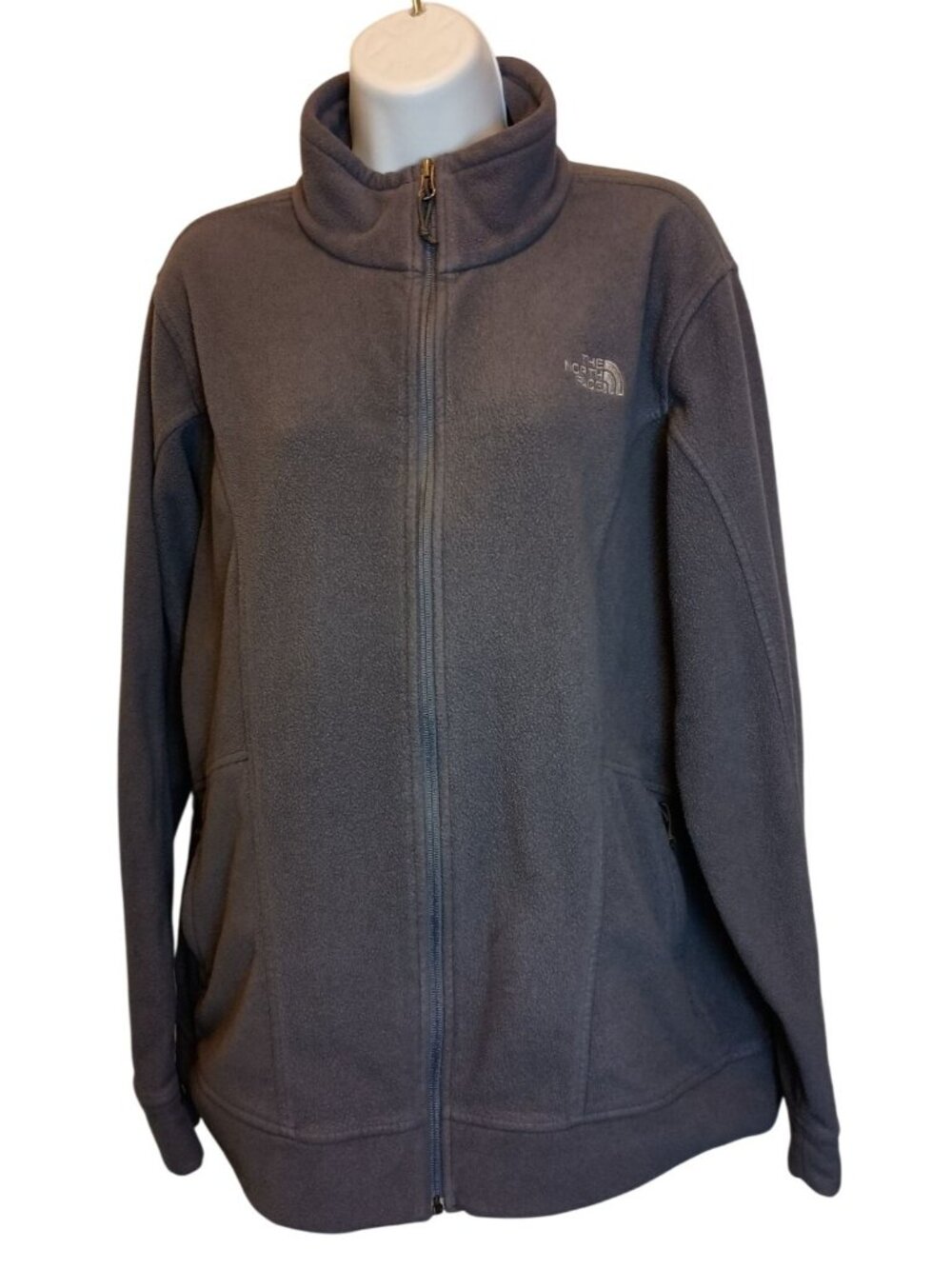 The North Face Fleece Sweatshirt  Jacket Women's Full Zip Gray Sz.XXL